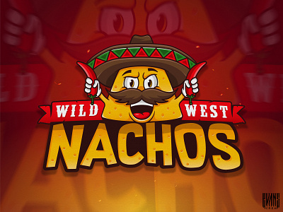 Logo Wild West Nachos 99designs behance design evanscrea food ilustration logo logo design mascot character mascot design mexican nachos west wild