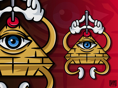 Mascot Pyramid Illuminati 99designs adobe behance designs evanscrea illuminati illustration logotoons mascot character mascot design pyramid vector