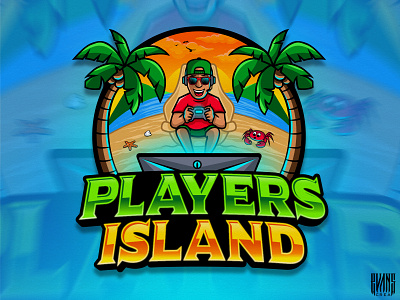 Logo Players Island 99designs beach behance branding designs evanscrea illustration illustrator island logo logotoons mascot character players vector