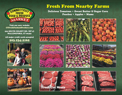 Connecticut Fresh Food & Produce Market Flyer advertisement design flyer illustration photoshop