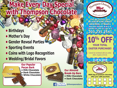 Thompson Chocolate Easter Flyer advertisement branding design flyer photoshop