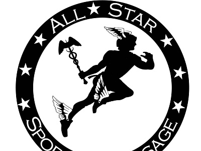 All Star Sports Massage Logo2 advertisement branding design indesign logo photoshop typography