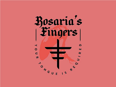 Rosaria's Fingers / Dark Souls Badge badge blackletter dark souls games gaming tongue type typography vector