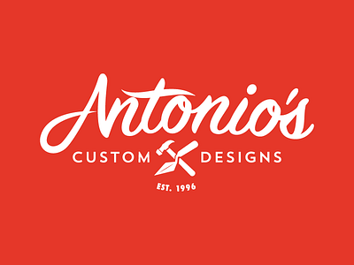 Antonio's Custom Designs branding flooring handlettering logo script type typography