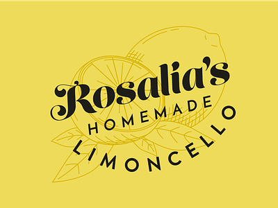 Another present homemade lemon limoncello lockup logo type typography vector