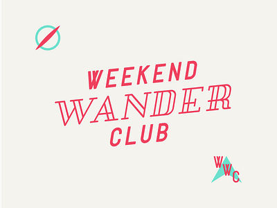 Weekend Wander Club badge branding compass logo marker travel