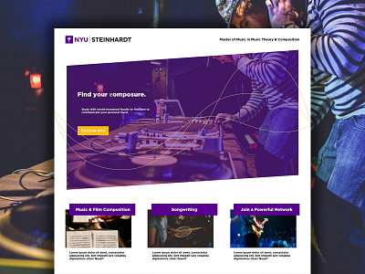 NYU Master's Program - Landing Page Mockup