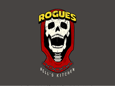The Rogues badge gang logo ny rogues skull warriors