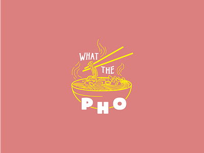 What the pho illustration lines pho type typography