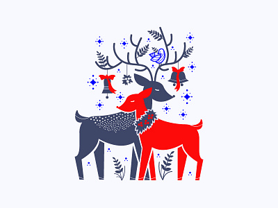 Happy Holidays - Give love this year. bells dove happy holidays love merry christmas peace reindeer