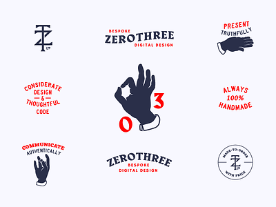 ZeroThree Brand Specimen bespoke brand specimen branding design hands lettering logo type typography