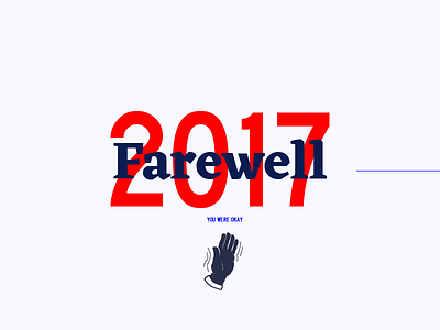 Farewell 2017–Welcome 2018 cheers design happy new year type typography