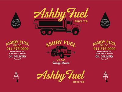 Final Branding for Ashby Fuel branding family owned identity logo new york oil truck