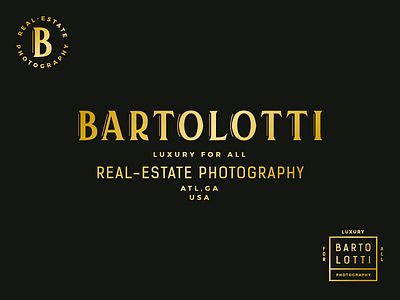 Bartolotti Photography - Final Branding atlanta badge branding gold logo luxury photography type