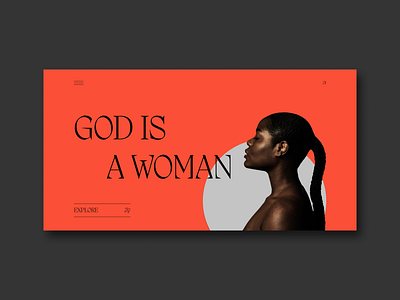 God Is A Woman | Main Screen Concept