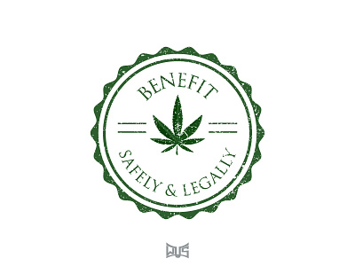 BENEFIT Logo benefit branding cannabis design graphic design illustration logo marijuana medical pharmaceutical safely legally stamp vector
