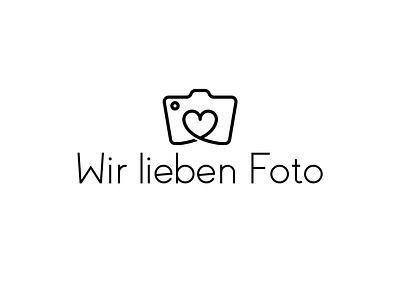 Wir lieben Foto Logo app branding camera design foto icon illustration lieben logo love photography symbol typography vector web wir