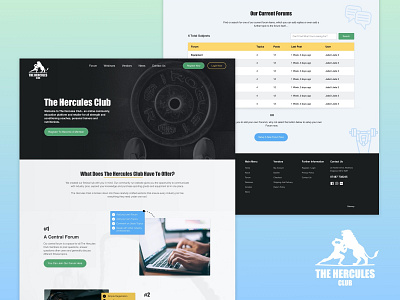 Hercules club - web design design illustration illustrator invision sketch app typography ui ui design