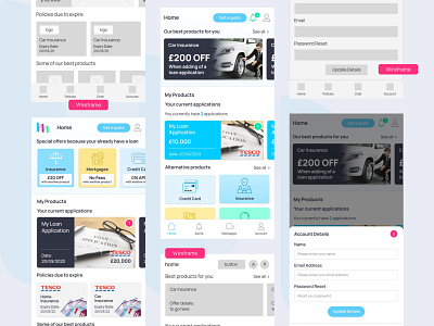 User App For "On The Money" branding design figma typography ui vector