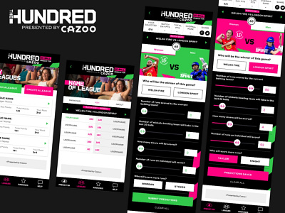 The Hundred - Game Design branding invision sketch app typography ui ui design web
