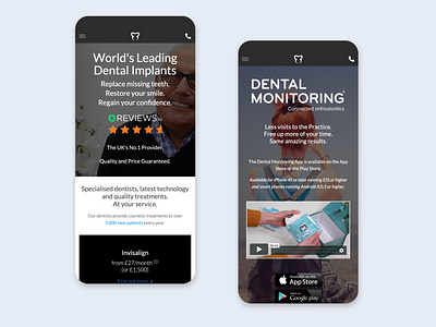 Finest Dental - Website mobile ui ui ux web