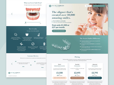 Secret Smiles - UI Design principle sketch app ui web