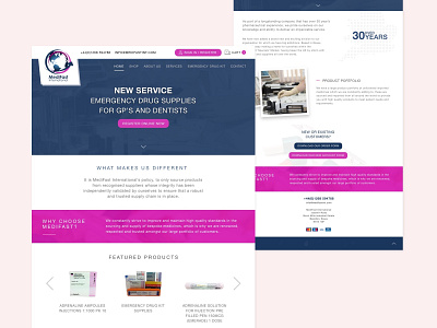 Medifast International - Website Design invision sketch app typography ui ux web