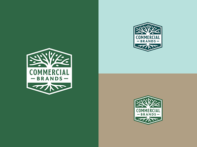 Commercial Brands Logo badge branding design leaves logo tree