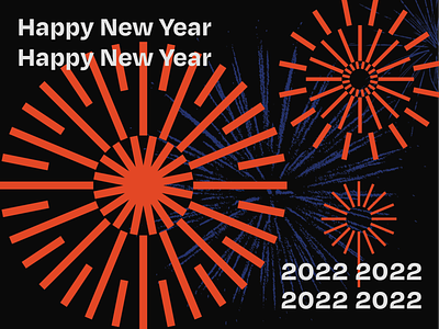 Happy New Year 🎉 2022 agency design fireworks happy holidays happy new year illustration new years