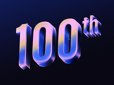 100 issues young 100 adobe photoshop agency celebration chrome gradient graphic design illustration newsletter purple typography