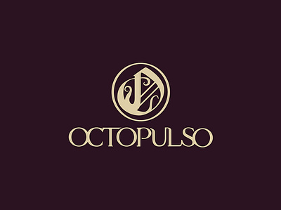 Octopulso Band antique design logo minimal music music art musicians typography vector