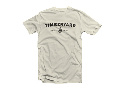 Timberyard Text Design - Unused T-Shirt Design beer beerlover branding brewery craftbeer drinklocal hop massachusetts simple text timberyard typogaphy
