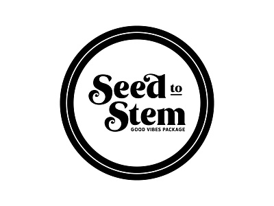 Seed to Stem - Good Vibes Package Logo Design branding circle logo logo design massachusetts retro seal seed stem terrarium vintage worcester