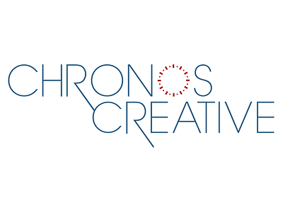 Chronos Creative Logo Design blue branding chronos circle clock creative logo design red thin type time
