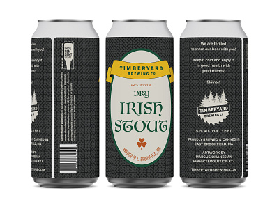 Timberyard Brewing Co - Dry Irish Stout Can Design