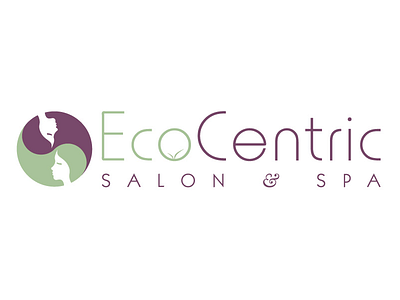 EcoCentric Salon & Spa eco eco friendly enviornment faces lavender logo olive salon spa yang ying ying yang