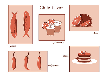 Chile flavor adobe illustration adobe illustrator chile design flat design food food and drink food illustration graphic design illustration print vector