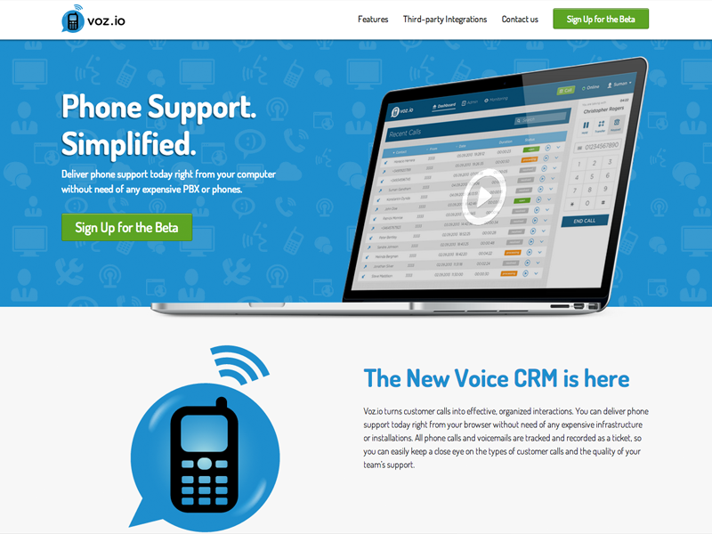 Voz.io Landing page 02 landing web website saas