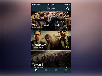 Discover - Movie App app catalogue movie movies ui wip