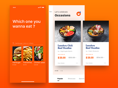 Which one you wanna eat? app design ui ux