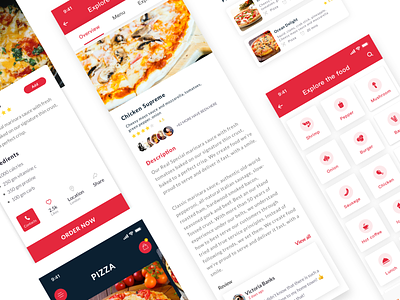 food app app design food pizza ui ux