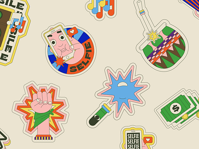 Sticker illustrations for Bardo Media