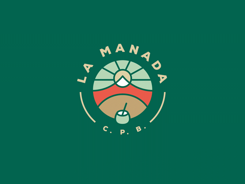 La Manada - Logo Process badge badge logo branding graphic design illustration logo mark process trekking vector