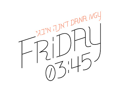 Dana Ivgy - Friday bilingual cd dana ivgy friday hebrew music singer single song type typography