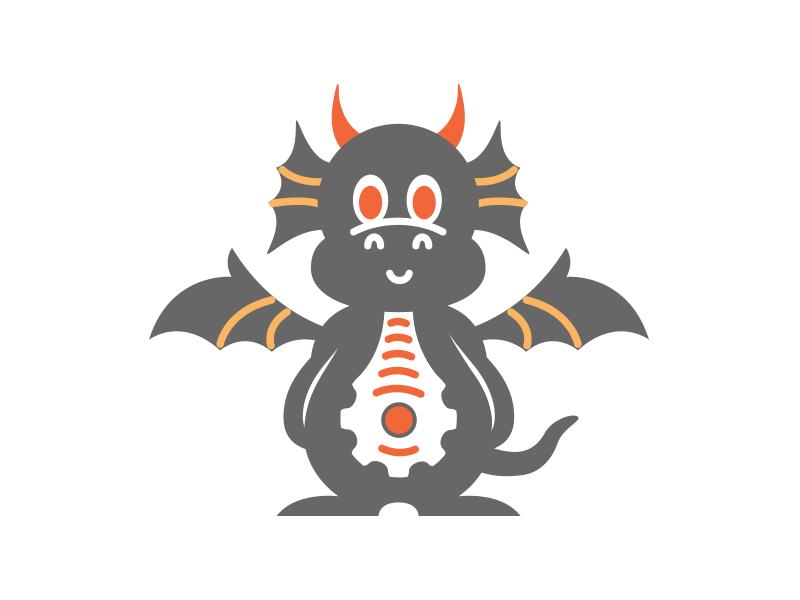 Drangular branding character design dragon icon illustration mascot studio gld