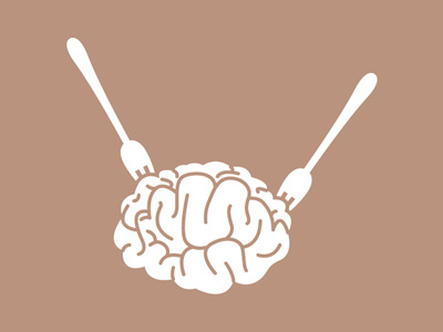 Eating A Brain anatomy body brain cannibal cannibalism daily pictogram eat eating food fork human icon pictogram tumblr