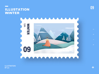 winter design illustration typography ui