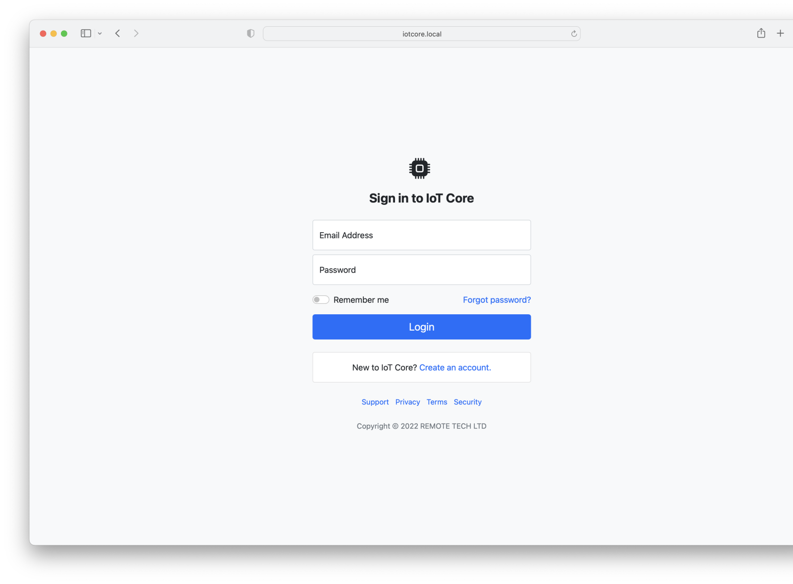 IoT Core Login Page by Florin Mangu on Dribbble