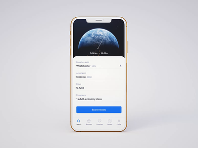 Flight Search — Mobile App Concept 3d aircraft animation booking flight ios mobile app product design tickets travel uiux web