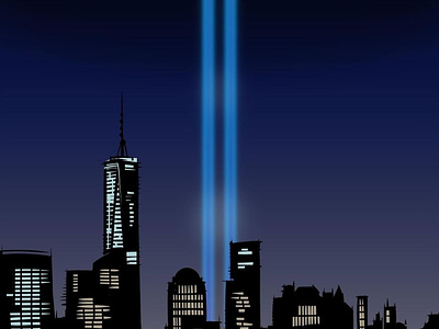 9/11 Anniversary Memorial Lights 9-11 anniversary center city eleven memorial new nine one patriot tower trade world york